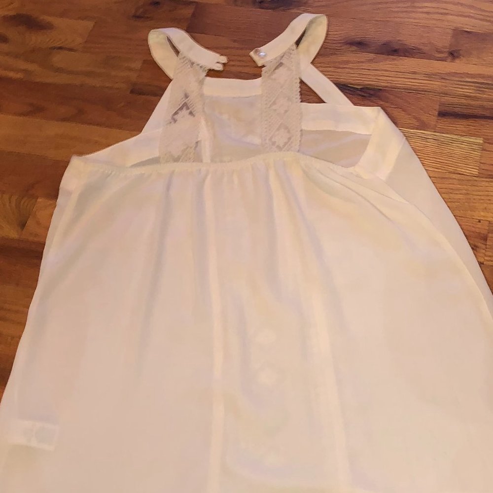 White Tank Top Babydoll Blouse - Picture 2 of 3